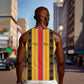 Eritrea Traditional Saho Mix Tilet Pattern Men Tank Top