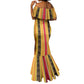 Eritrea Traditional Saho Mix Tilet Pattern Mermaid Dress