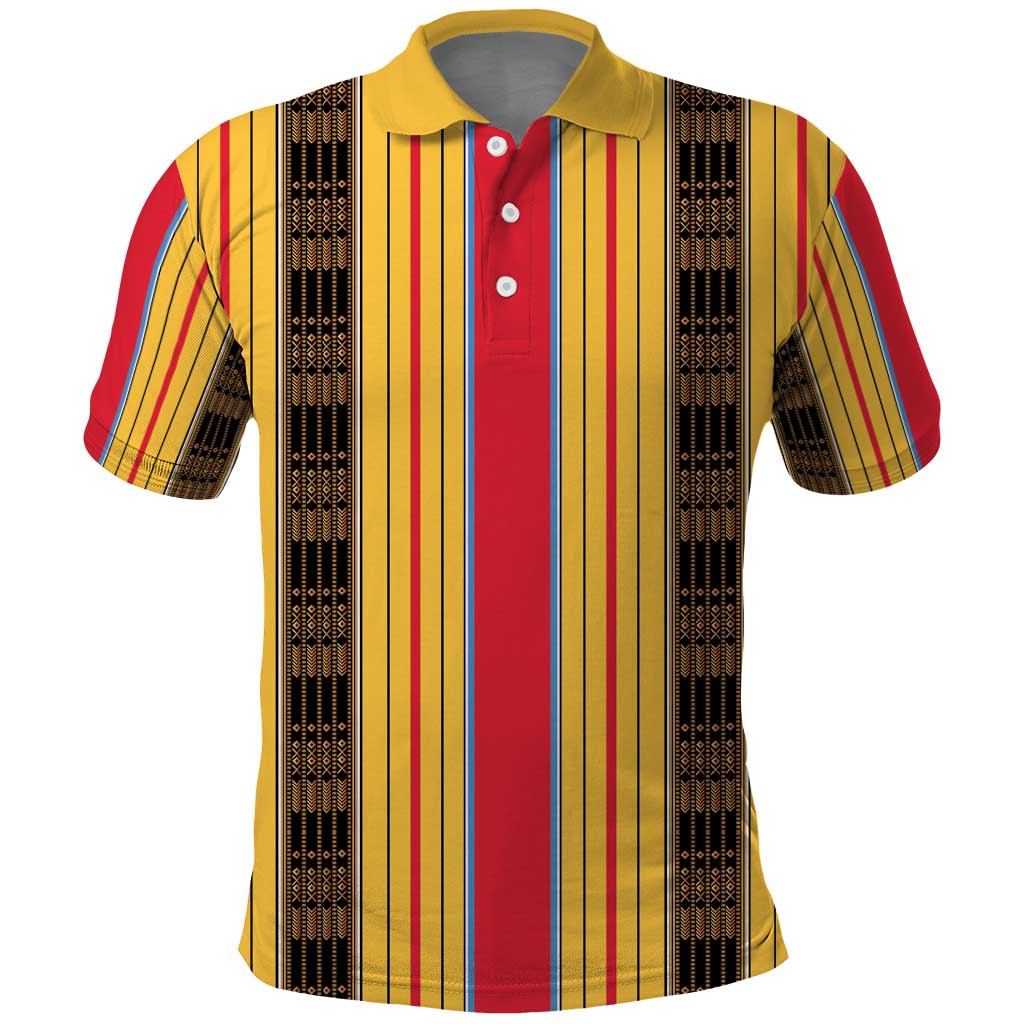 Eritrea Traditional Saho Mix Tilet Pattern Polo Shirt