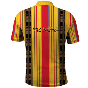 Eritrea Traditional Saho Mix Tilet Pattern Polo Shirt