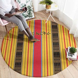 Eritrea Traditional Saho Mix Tilet Pattern Round Carpet