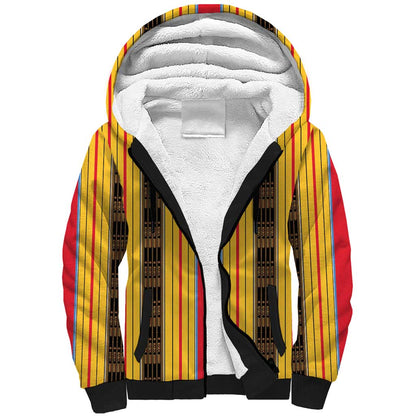 Eritrea Traditional Saho Mix Tilet Pattern Sherpa Hoodie
