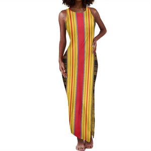 Eritrea Traditional Saho Mix Tilet Pattern Tank Maxi Dress