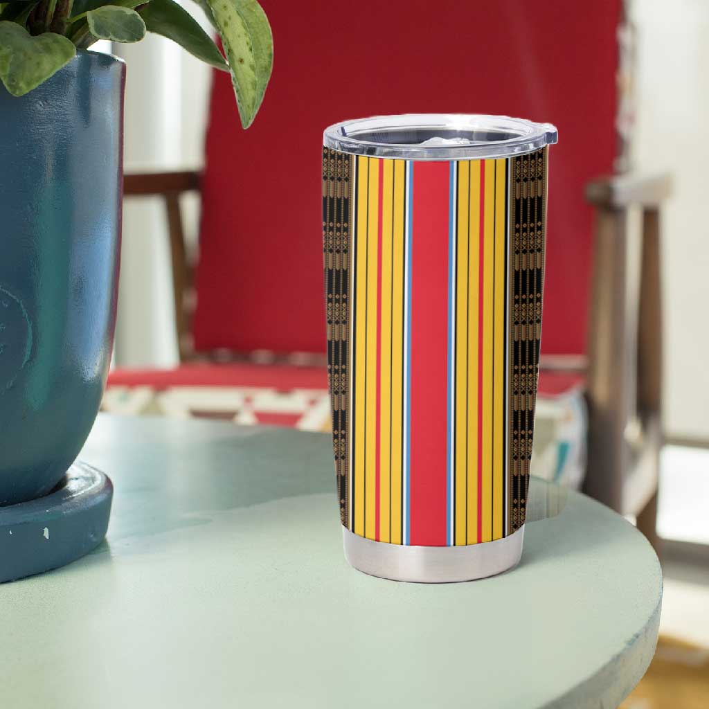 Eritrea Traditional Saho Mix Tilet Pattern Tumbler Cup