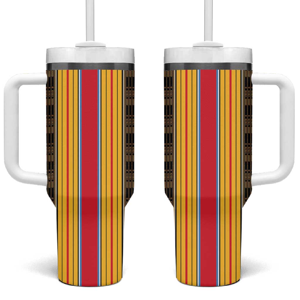 Eritrea Traditional Saho Mix Tilet Pattern Tumbler With Handle