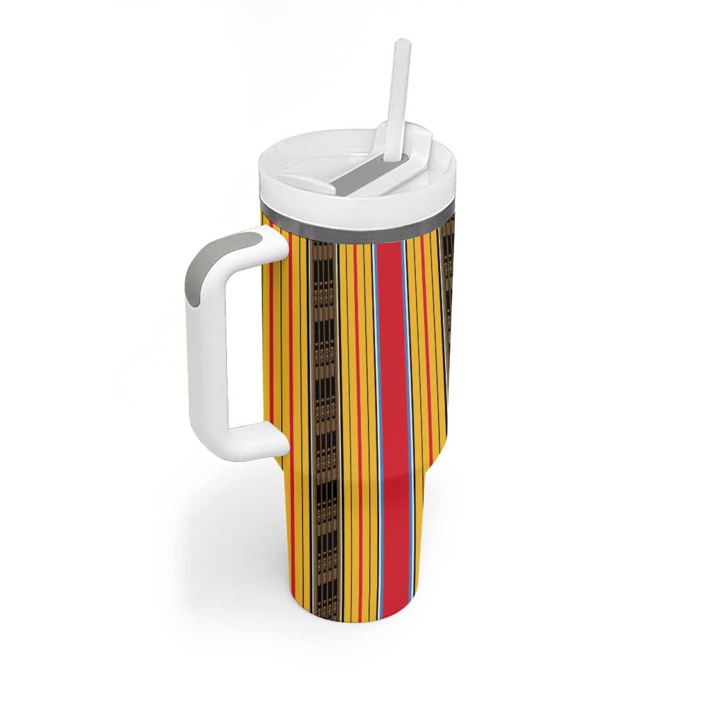 Eritrea Traditional Saho Mix Tilet Pattern Tumbler With Handle