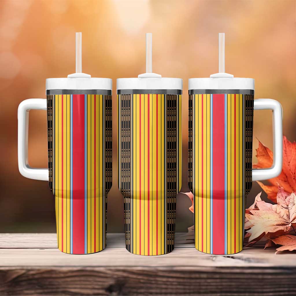Eritrea Traditional Saho Mix Tilet Pattern Tumbler With Handle