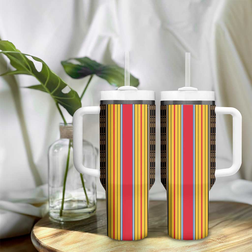 Eritrea Traditional Saho Mix Tilet Pattern Tumbler With Handle