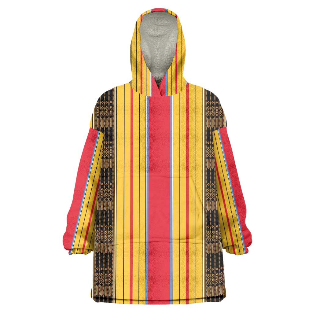 Eritrea Traditional Saho Mix Tilet Pattern Wearable Blanket Hoodie