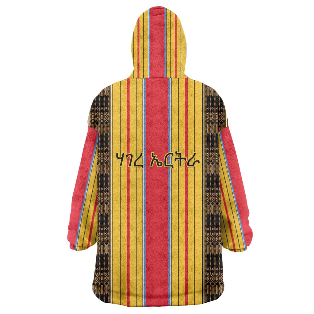 Eritrea Traditional Saho Mix Tilet Pattern Wearable Blanket Hoodie