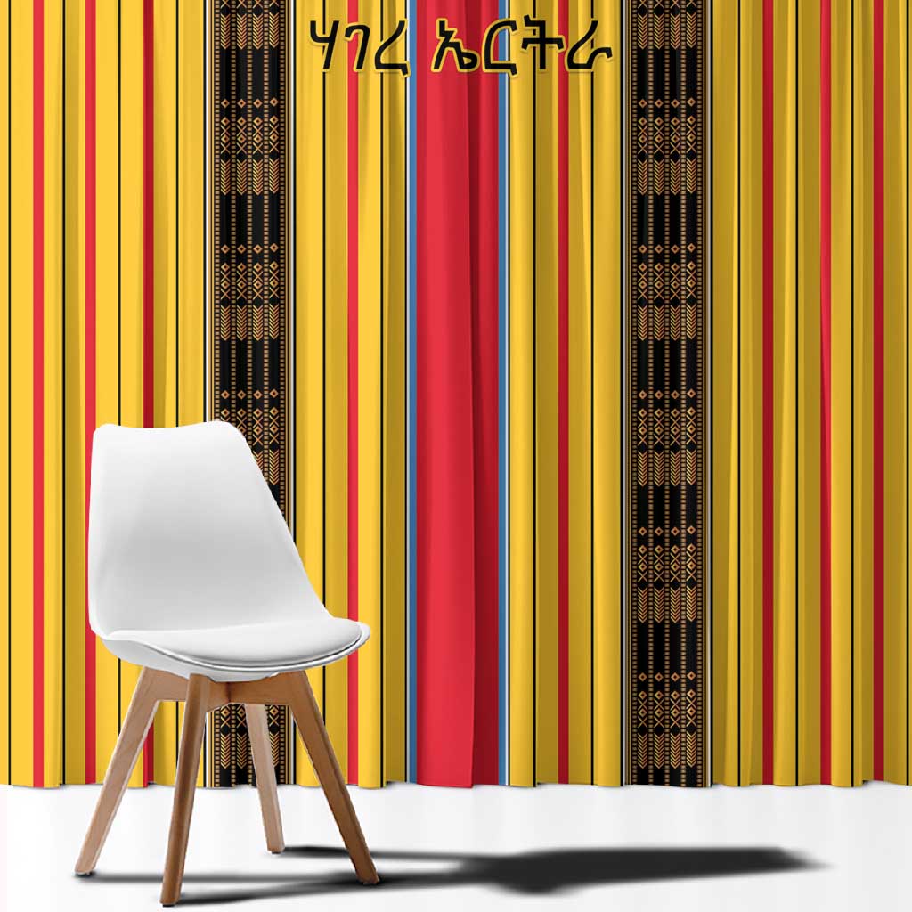 Eritrea Traditional Saho Mix Tilet Pattern Window Curtain