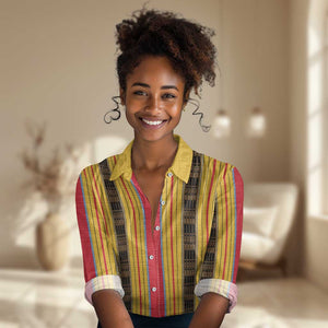 Eritrea Traditional Saho Mix Tilet Pattern Women Casual Shirt