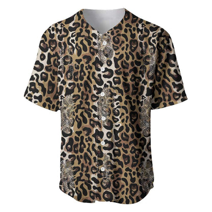 African Leopard Skin Pattern Baseball Jersey