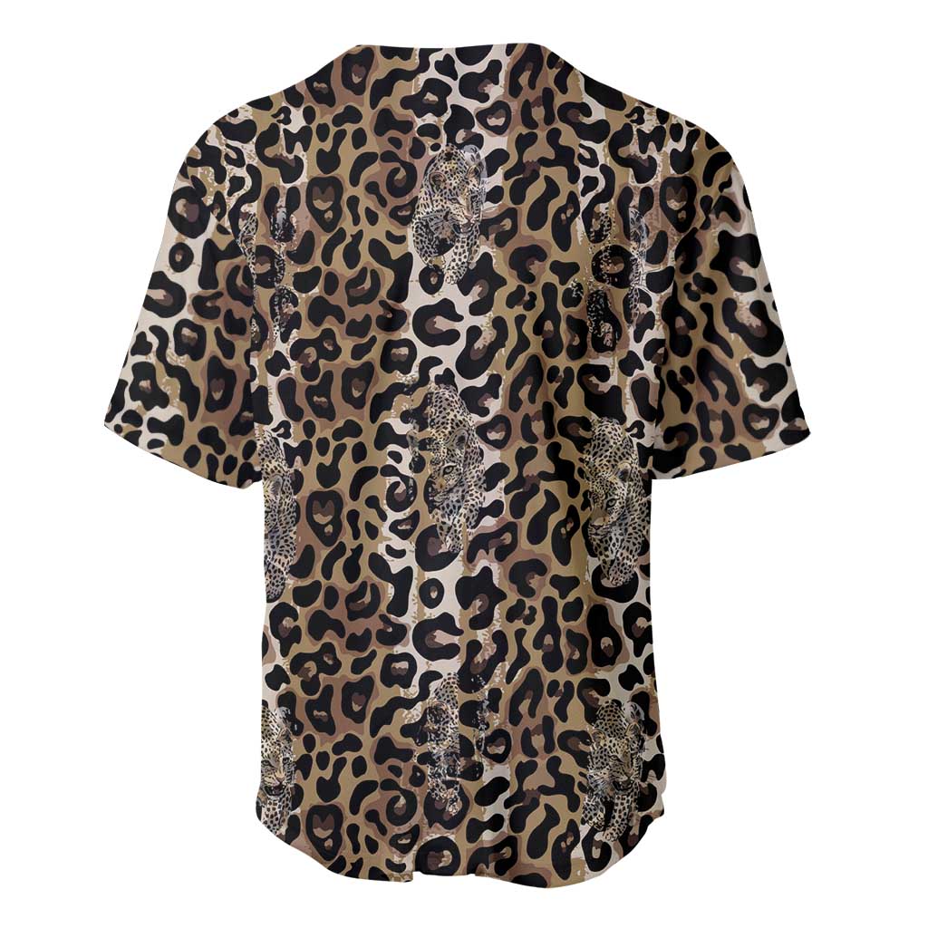 African Leopard Skin Pattern Baseball Jersey
