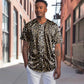 African Leopard Skin Pattern Baseball Jersey