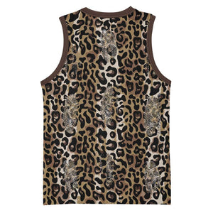 African Leopard Skin Pattern Basketball Jersey - African Pride