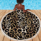 African Leopard Skin Pattern Beach Blanket