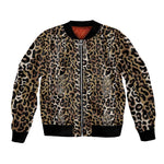 African Leopard Skin Pattern Bomber Jacket