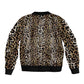 African Leopard Skin Pattern Bomber Jacket
