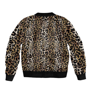 African Leopard Skin Pattern Bomber Jacket