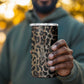 African Leopard Skin Pattern 4 in 1 Can Cooler Tumbler