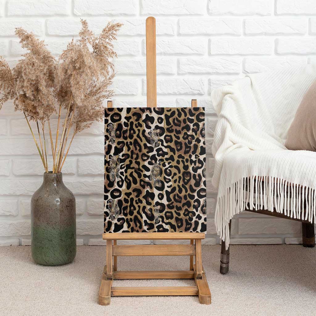 African Leopard Skin Pattern Canvas Wall Art
