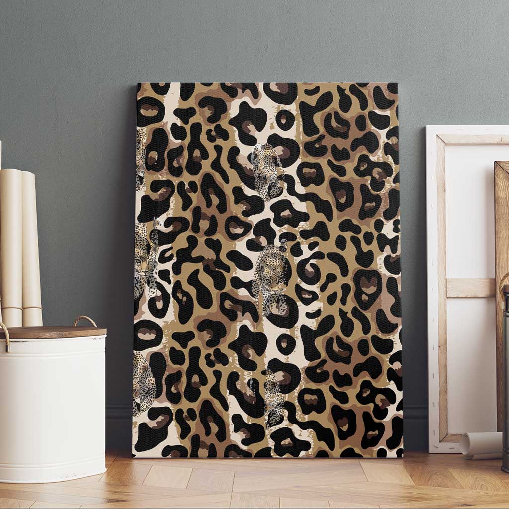 African Leopard Skin Pattern Canvas Wall Art