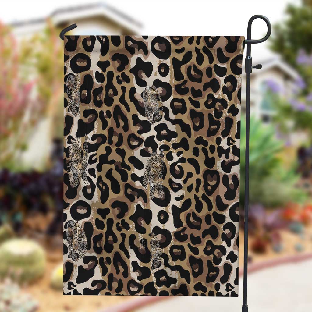 African Leopard Skin Pattern Garden Flag