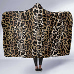 African Leopard Skin Pattern Hooded Blanket