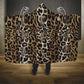 African Leopard Skin Pattern Hooded Blanket