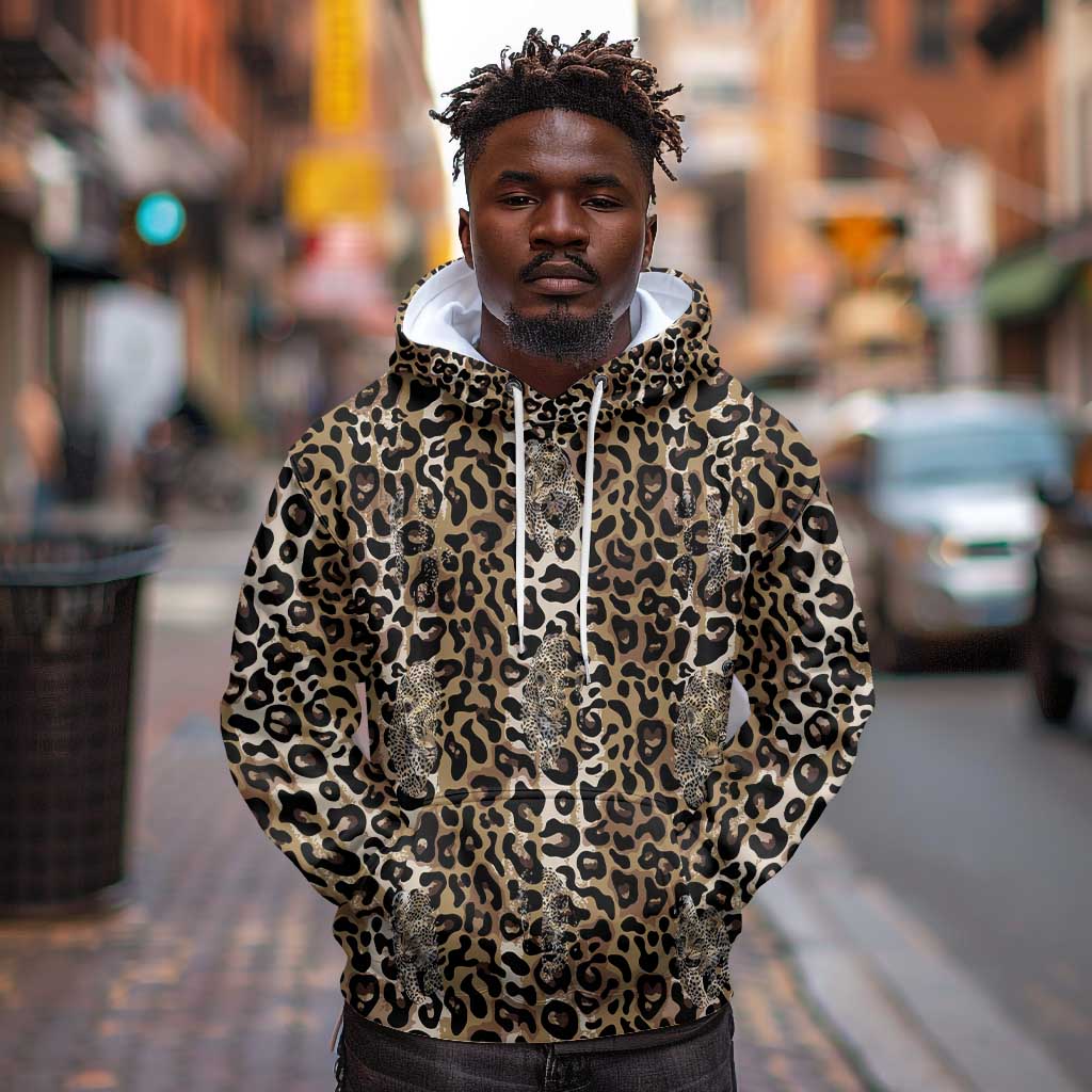 African Leopard Skin Pattern Hoodie