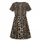 African Leopard Skin Pattern Kid Short Sleeve Dress