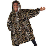 African Leopard Skin Pattern Kid Wearable Blanket Hoodie