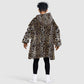 African Leopard Skin Pattern Kid Wearable Blanket Hoodie