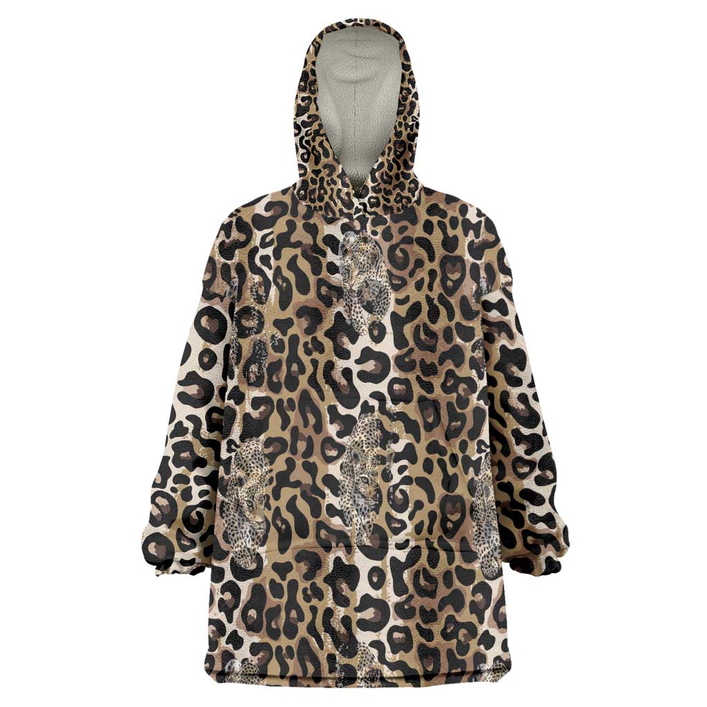 African Leopard Skin Pattern Kid Wearable Blanket Hoodie