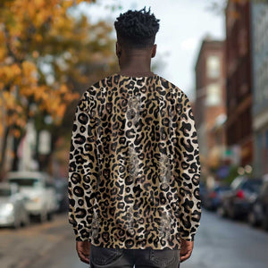 African Leopard Skin Pattern Long Sleeve Shirt