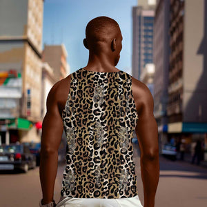 African Leopard Skin Pattern Men Tank Top