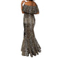 African Leopard Skin Pattern Mermaid Dress