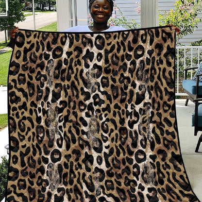 African Leopard Skin Pattern Quilt