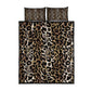 African Leopard Skin Pattern Quilt Bed Set