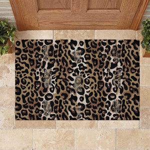 African Leopard Skin Pattern Rubber Doormat