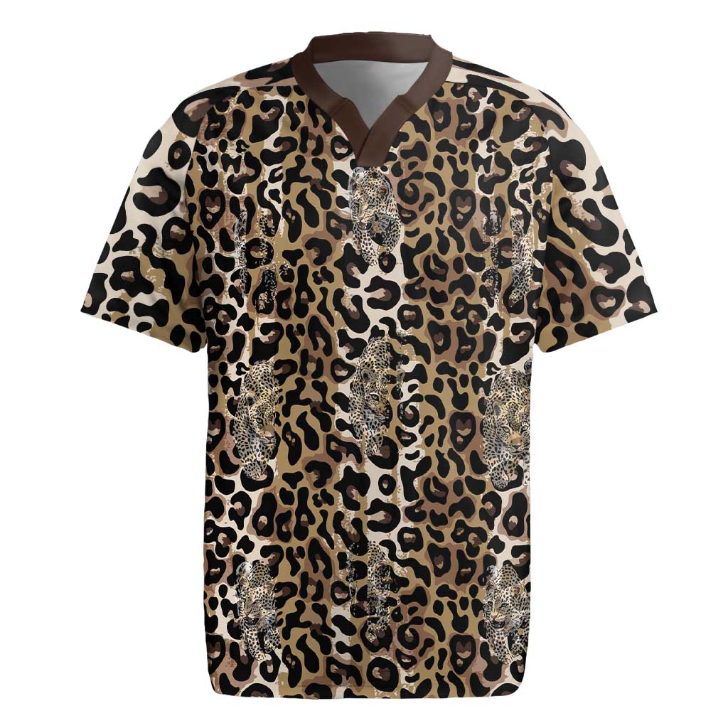 African Leopard Skin Pattern Rugby Jersey