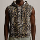 African Leopard Skin Pattern Sleeveless Hoodie - African Pride