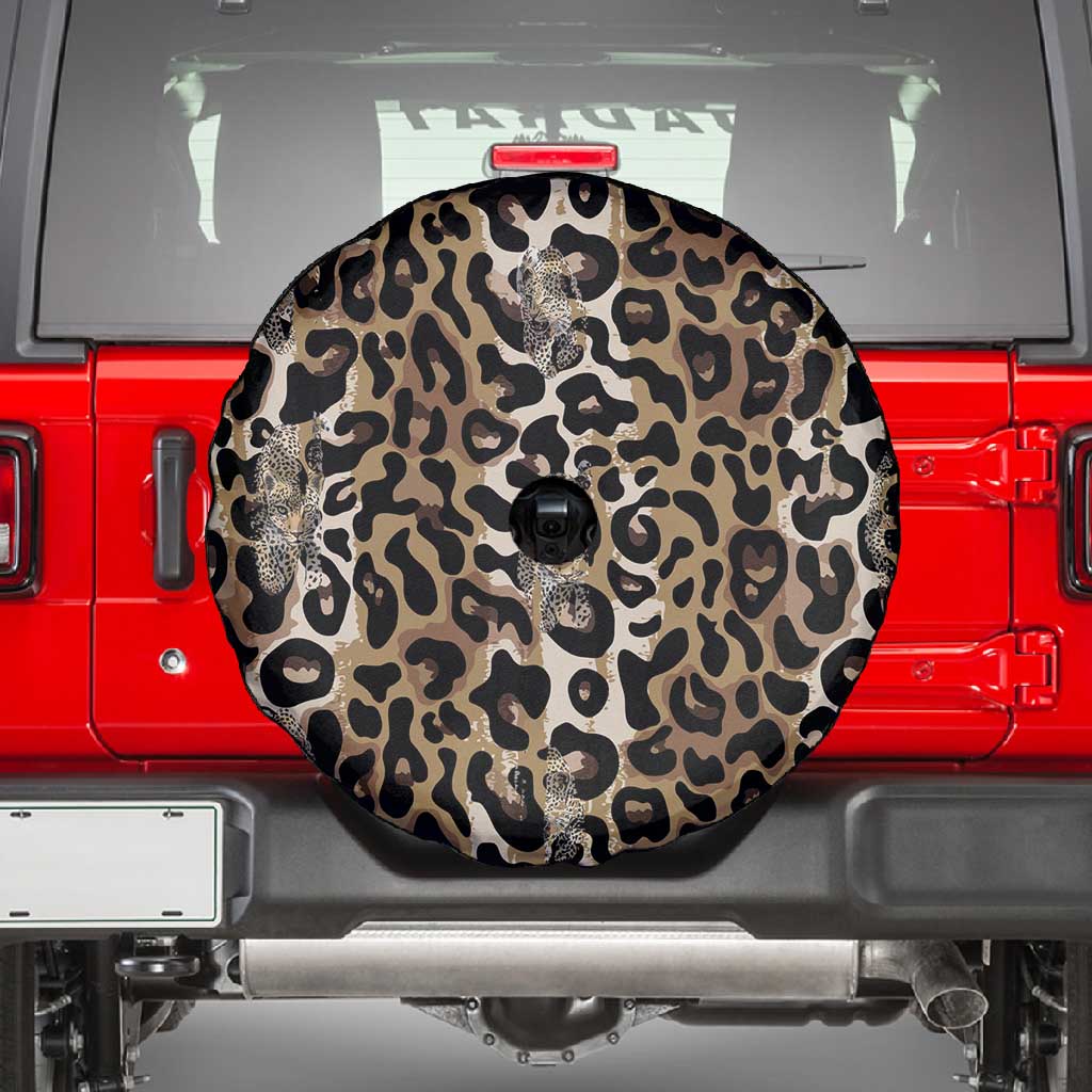 African Leopard Skin Pattern Spare Tire Cover