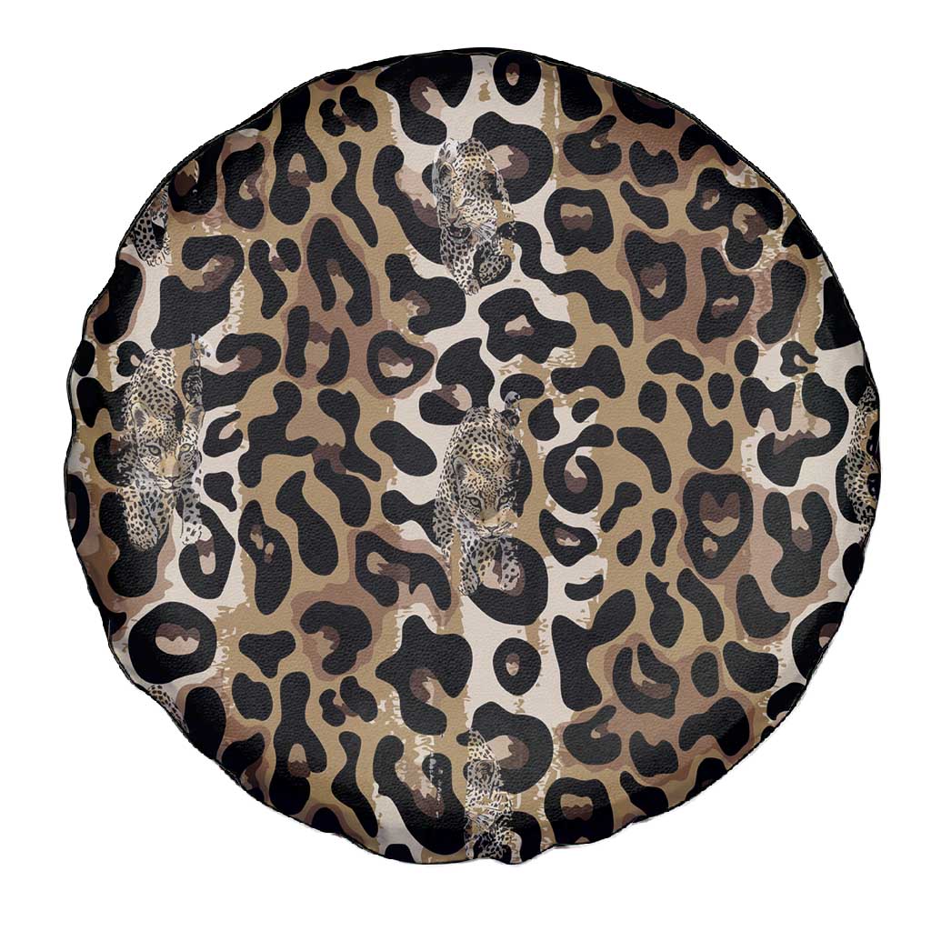 African Leopard Skin Pattern Spare Tire Cover