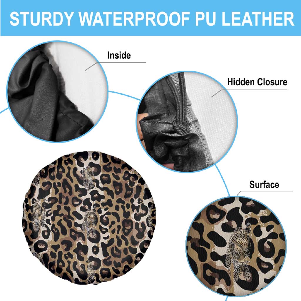 African Leopard Skin Pattern Spare Tire Cover