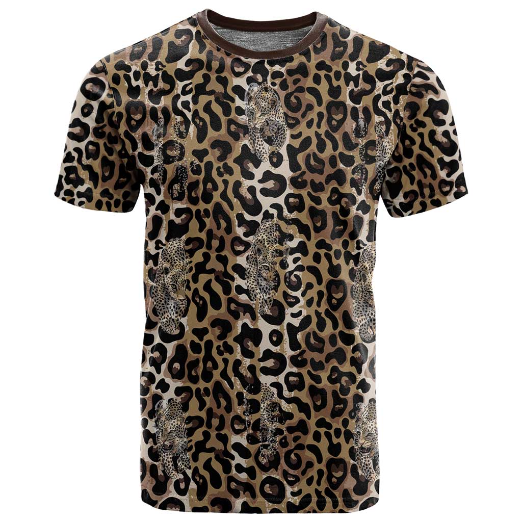 African Leopard Skin Pattern T shirt
