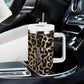 African Leopard Skin Pattern Tumbler With Handle