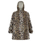 African Leopard Skin Pattern Wearable Blanket Hoodie