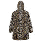 African Leopard Skin Pattern Wearable Blanket Hoodie